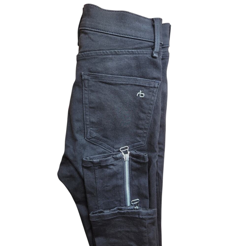 rag & bone/JEAN Black Skinny Jeans Women's 24 Ankle Zipper Designer